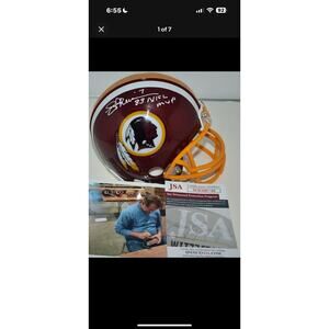 JOE THEISMANN AUTOGRAPHED 1 BARTB MINI HELMET WASHINGTONREDSKINS 83 MVP JSA